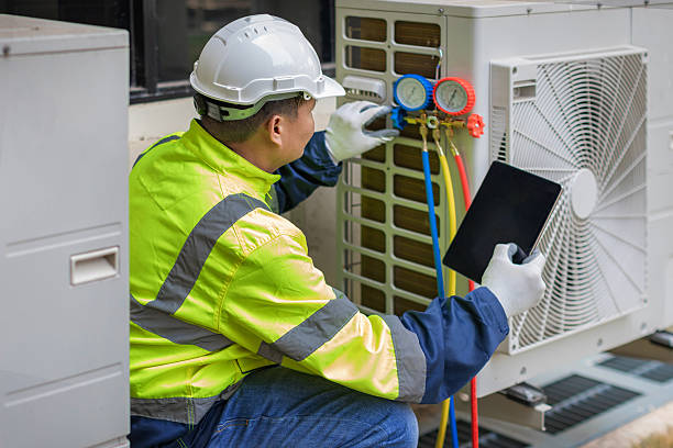 Professional Hvac technician working in Rives Junction, MI